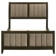 Wilkes 51-inch Upholstered Bed Dark Cocoa