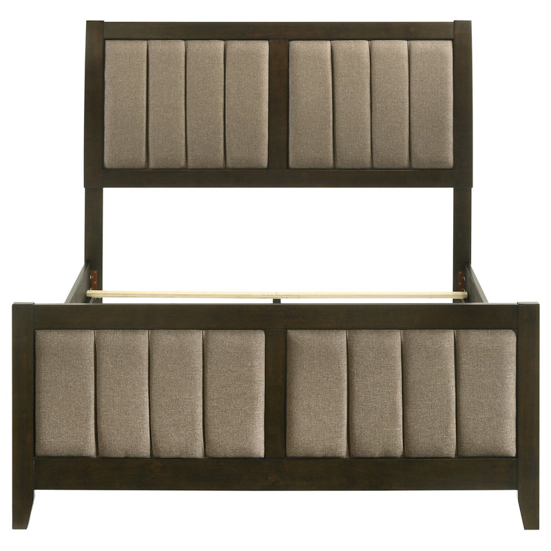 Wilkes 51-inch Upholstered Bed Dark Cocoa