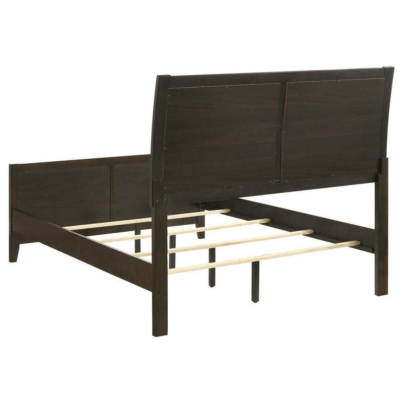 Wilkes 51-inch Upholstered Bed Dark Cocoa