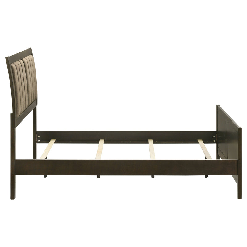 Wilkes 51-inch Upholstered Bed Dark Cocoa
