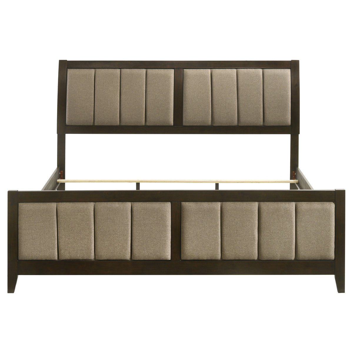 Wilkes 51-inch Upholstered Bed Dark Cocoa