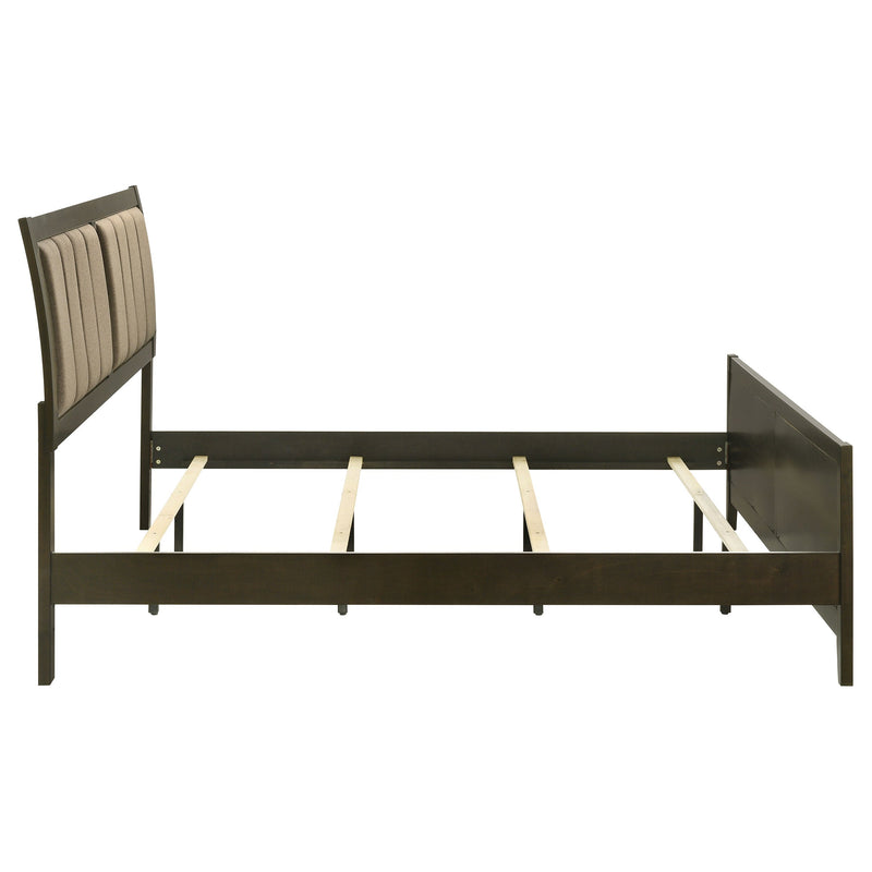 Wilkes 51-inch Upholstered Bed Dark Cocoa