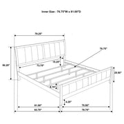 Wilkes 51-inch Upholstered Bed Dark Cocoa