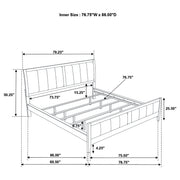 Wilkes 51-inch Upholstered Bed Dark Cocoa