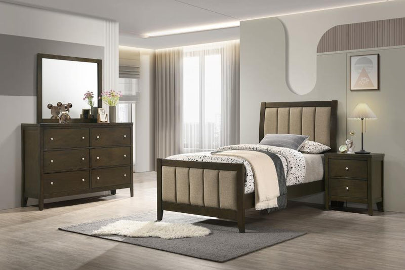 Wilkes Bedroom Set Dark Cocoa Twin 4-piece