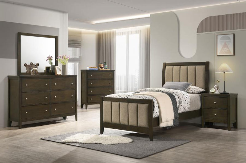 Wilkes Bedroom Set Dark Cocoa Twin 5-piece