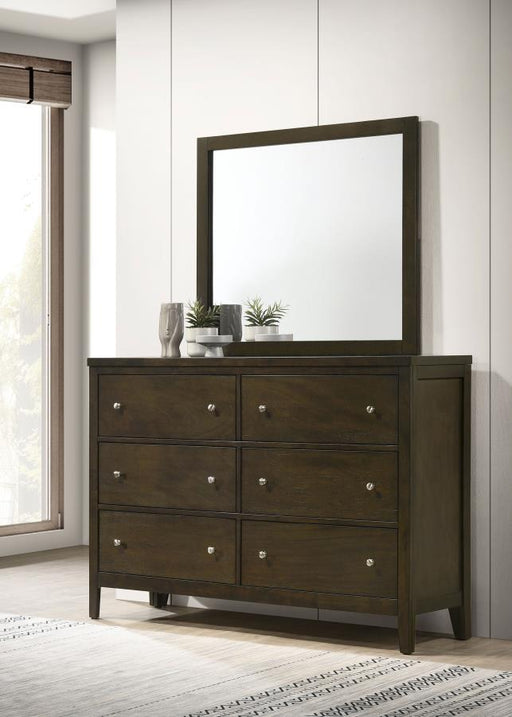 Wilkes 6-drawer Dresser and Mirror Dark Cocoa Default Title