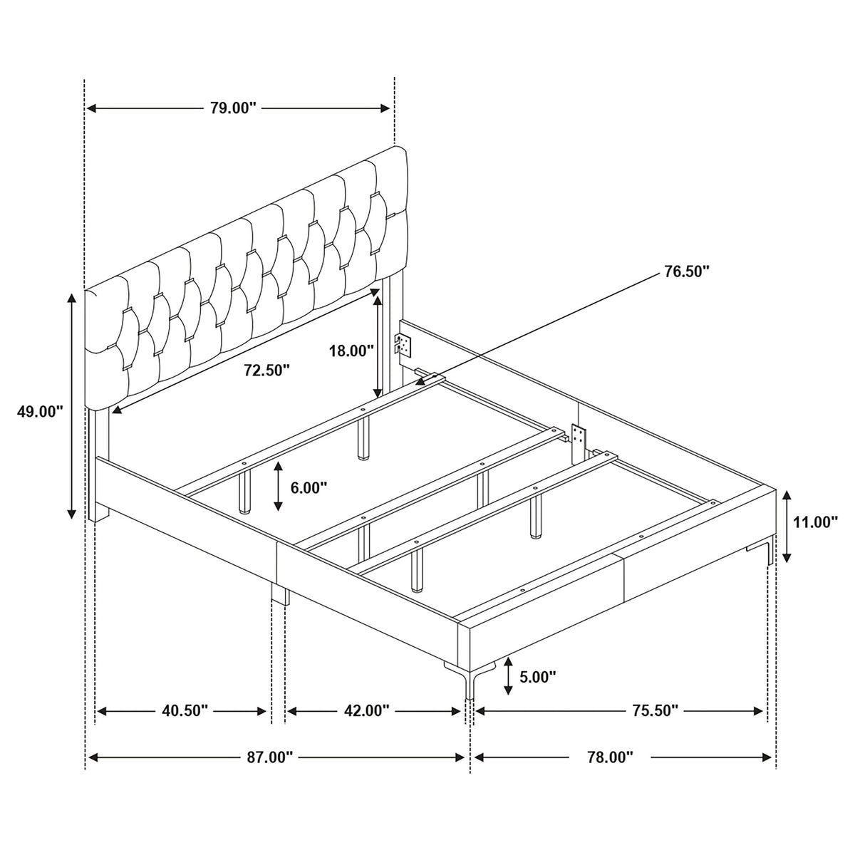 Kendall Upholstered Panel Bed