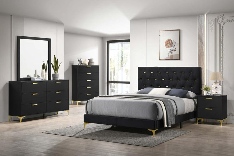 Kendall Bedroom Set Black California King 5-piece