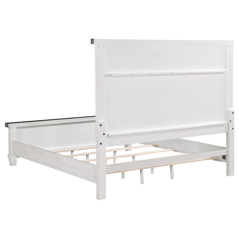 Lilith Wood Panel Bed Distressed