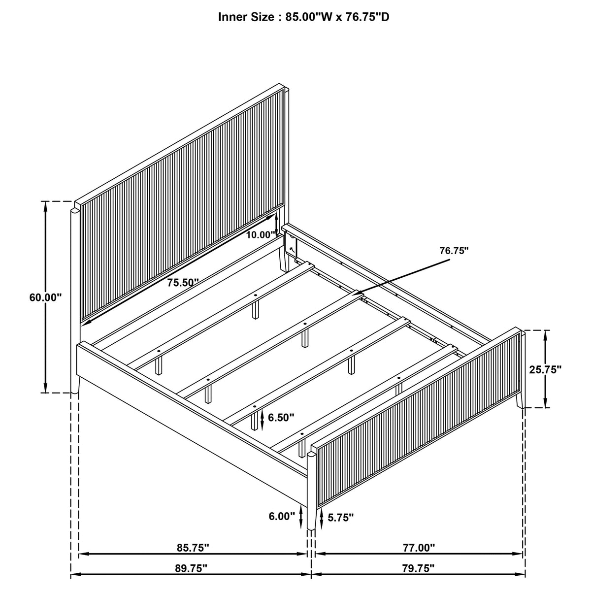 Brookmead Wood Panel Bed
