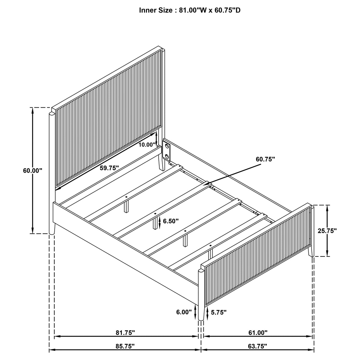 Brookmead Wood Panel Bed