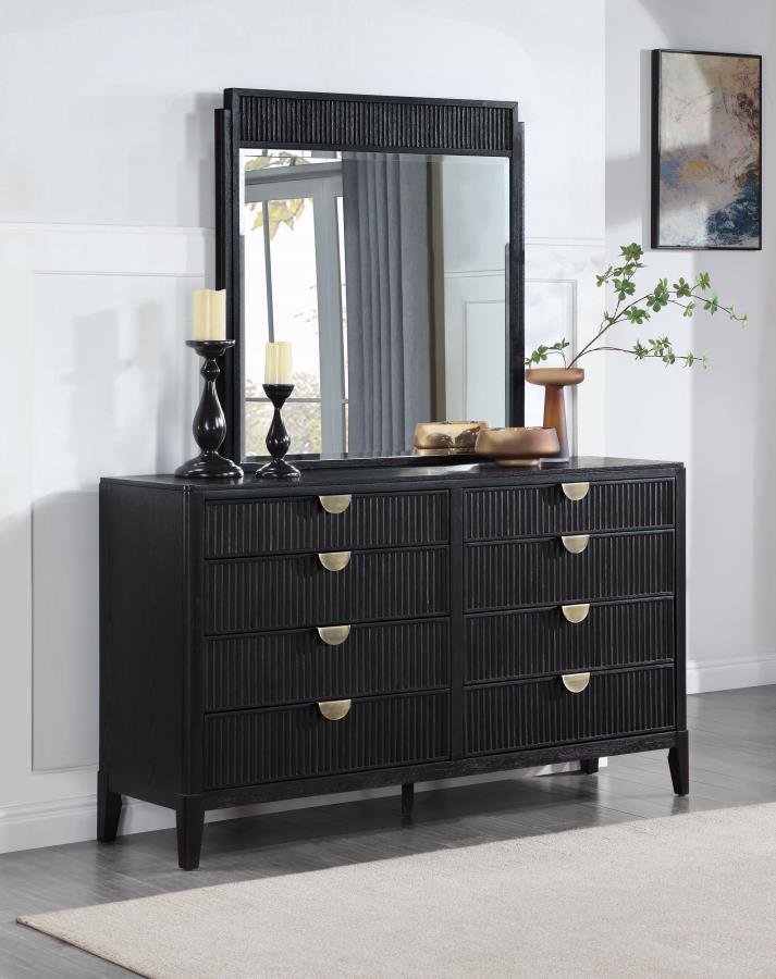 Brookmead 8-drawer Dresser with Mirror Black Default Title