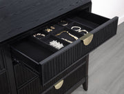 Brookmead 8-drawer Dresser with Mirror Black