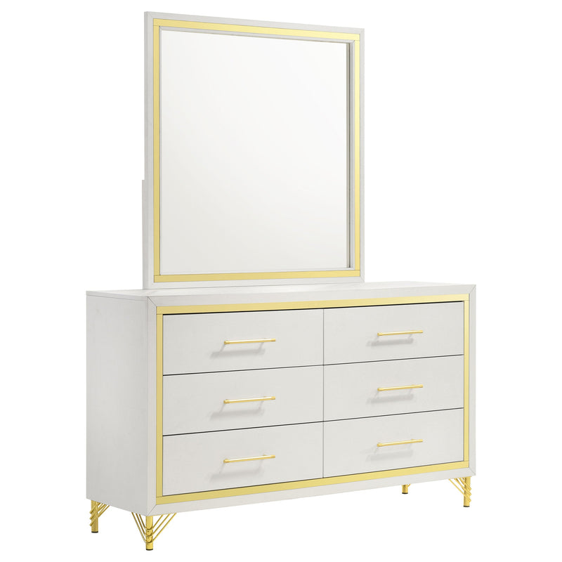 Lucia 6-drawer Dresser and Mirror
