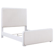 Anastasia Upholstered Panel Bed Pearl