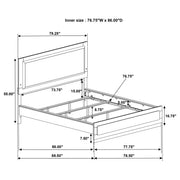 Caraway Wood LED Panel Bed