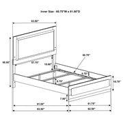 Caraway Wood LED Panel Bed