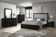 Caraway Bedroom Set Black Eastern King 5-piece