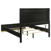 Caraway Wood LED Panel Bed