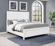 Marielle Upholstered Panel Bed Distressed Eastern King