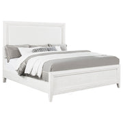 Marielle Upholstered Panel Bed Distressed