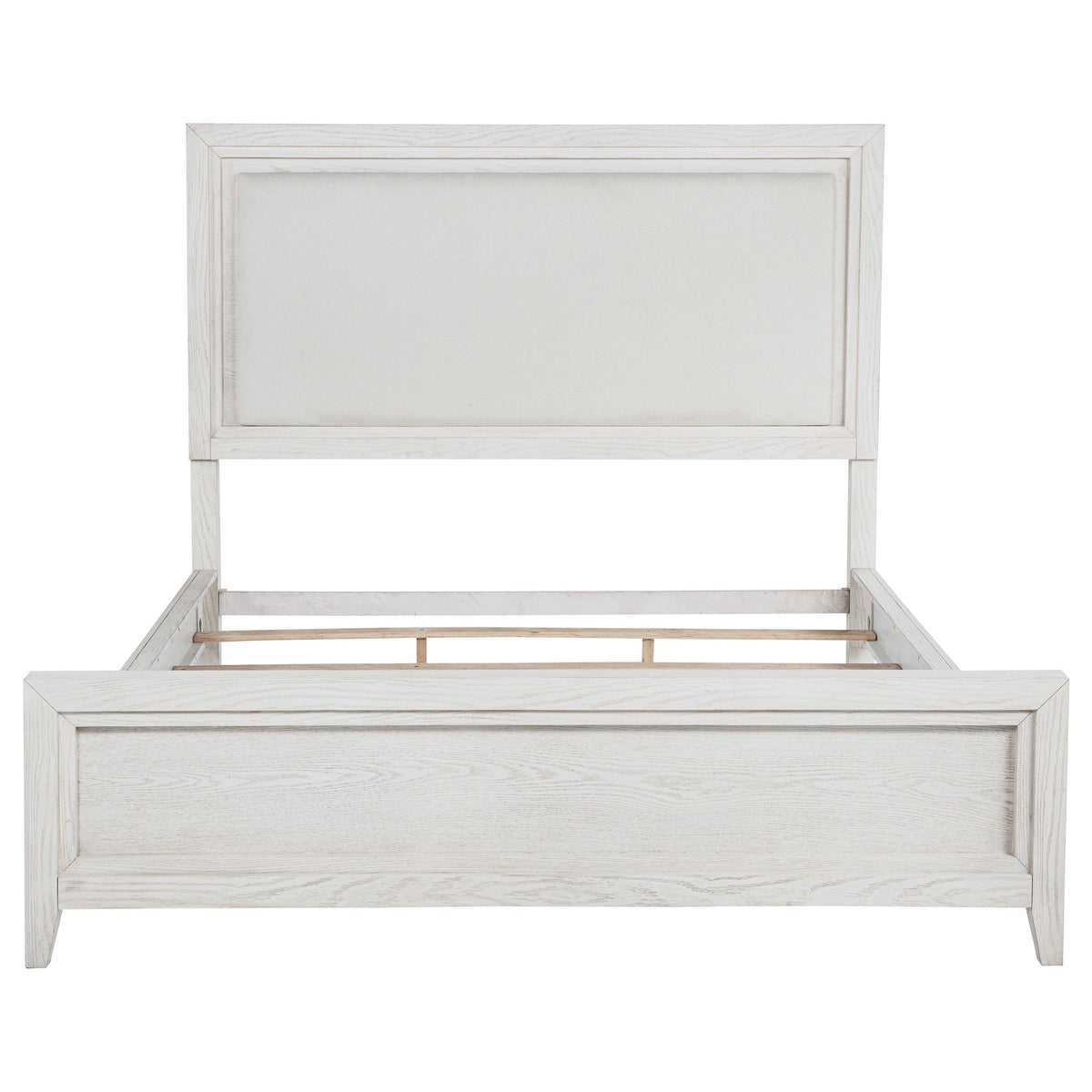 Marielle Upholstered Panel Bed Distressed