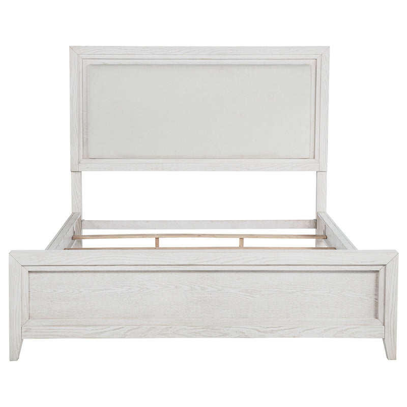 Marielle Upholstered Panel Bed Distressed