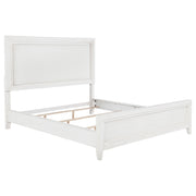 Marielle Upholstered Panel Bed Distressed