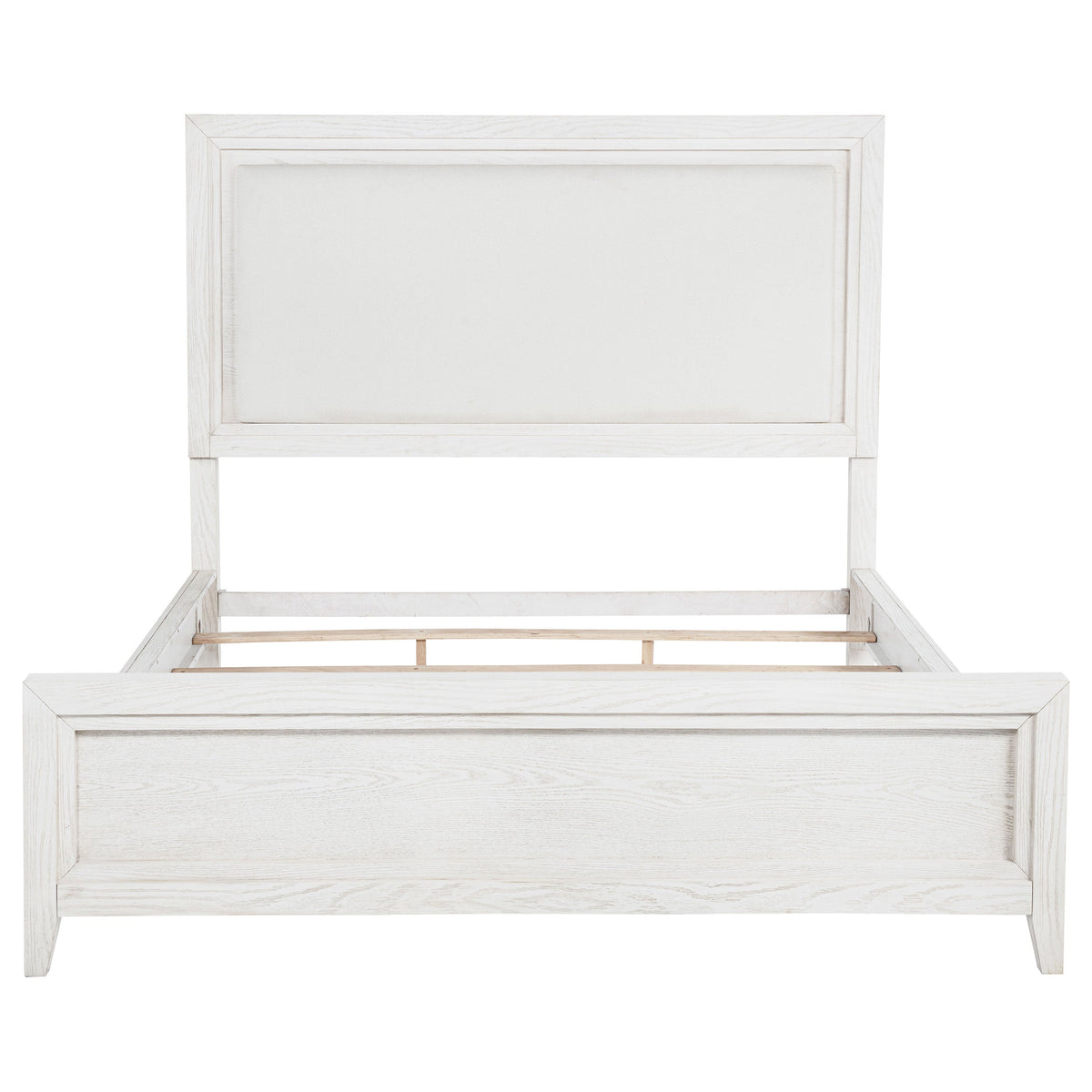 Marielle Upholstered Panel Bed Distressed