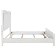 Marielle Upholstered Panel Bed Distressed