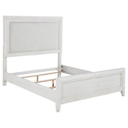 Marielle Upholstered Panel Bed Distressed