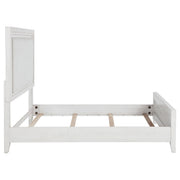Marielle Upholstered Panel Bed Distressed