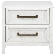 Marielle 2-drawer Nightstand Bedside Table Distressed White