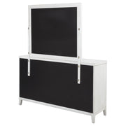 Marielle 6-drawer Dresser with Mirror Distressed White