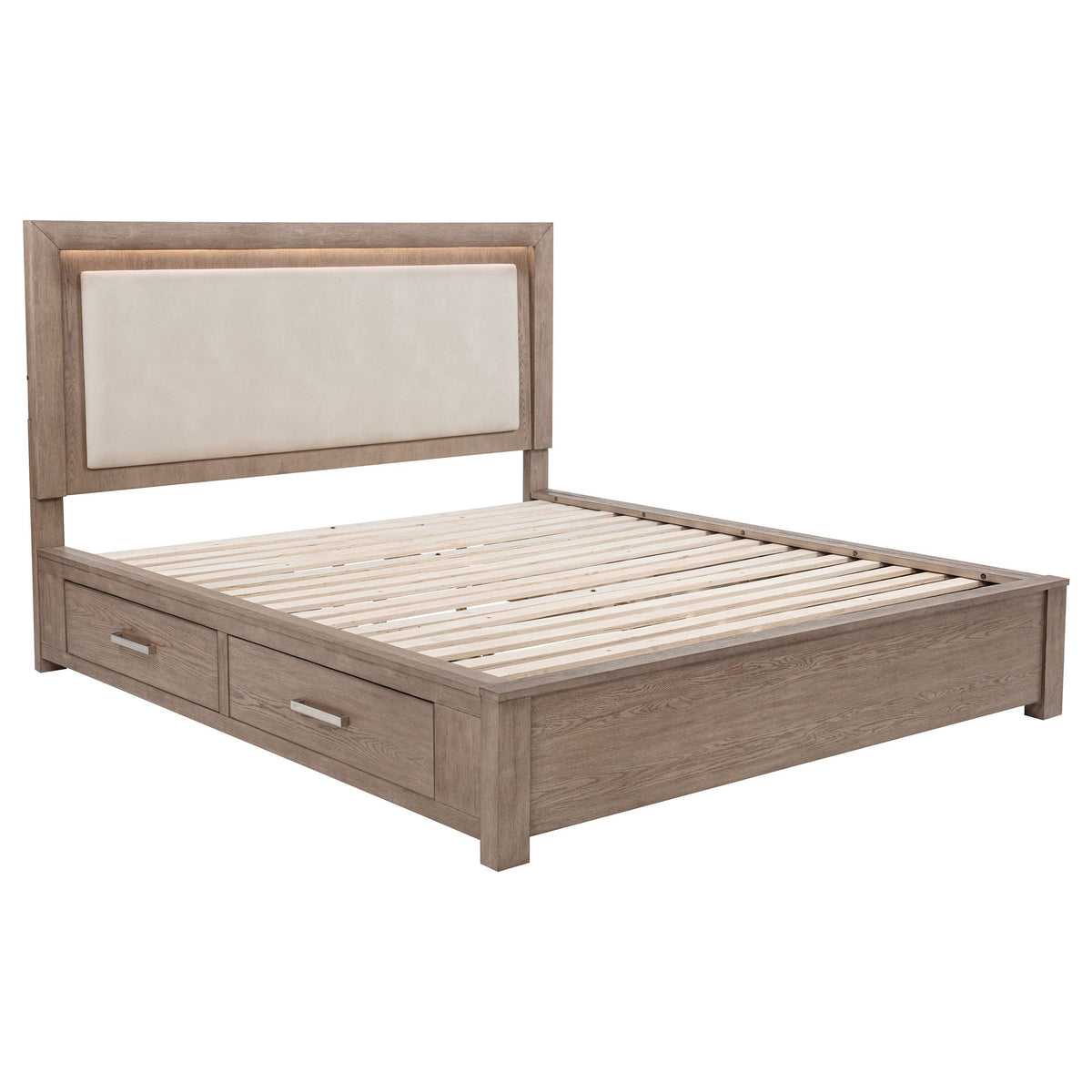 Kenora 56-inch LED Storage Bed Barley Brown