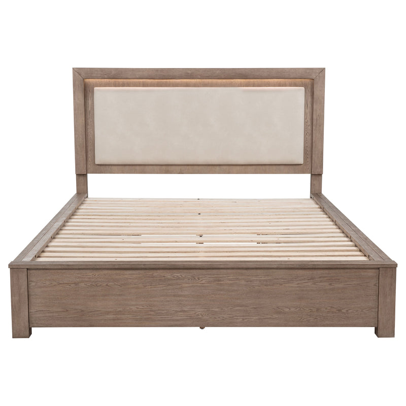 Kenora 56-inch LED Storage Bed Barley Brown
