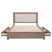 Kenora 56-inch LED Storage Bed Barley Brown