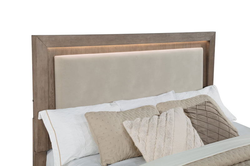 Kenora 56-inch LED Storage Bed Barley Brown