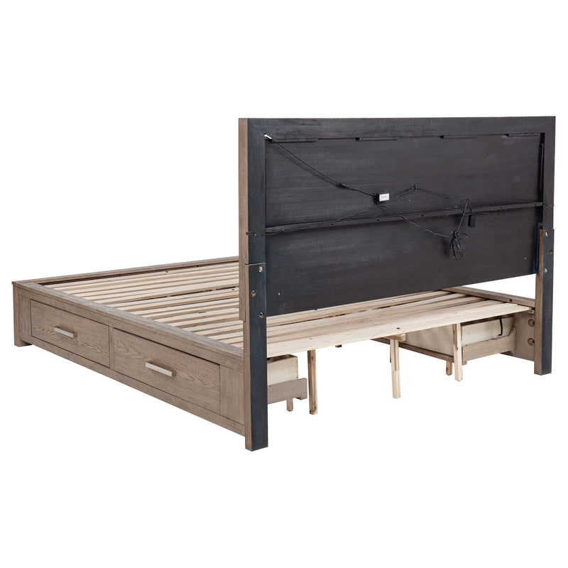 Kenora 56-inch LED Storage Bed Barley Brown