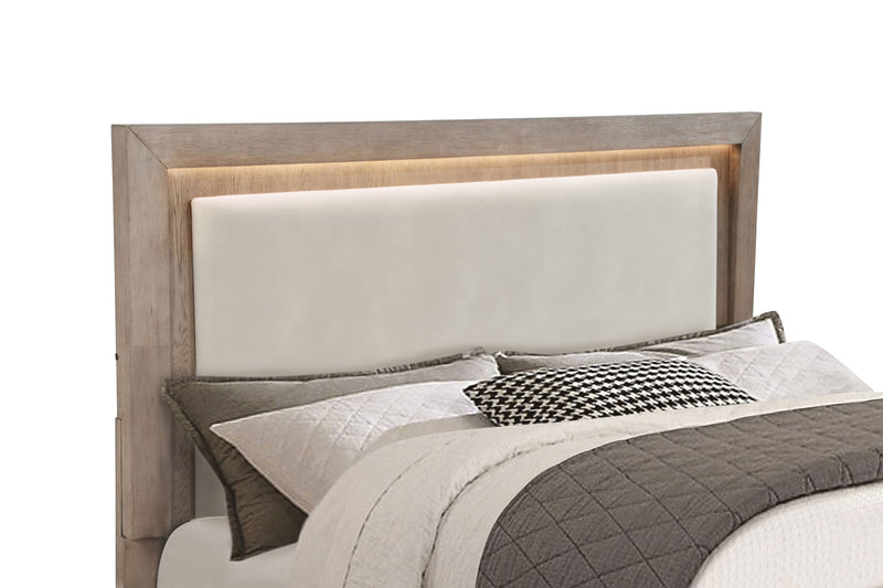 Kenora 56-inch LED Storage Bed Barley Brown