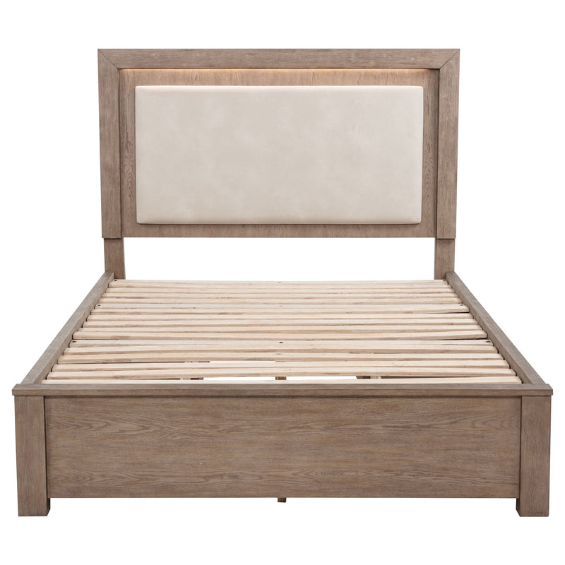 Kenora 56-inch LED Storage Bed Barley Brown