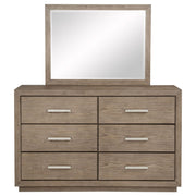 Kenora 6-drawer Dresser and Mirror Barley Brown
