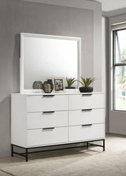 Sonora 6-drawer Dresser with Mirror White Default Title
