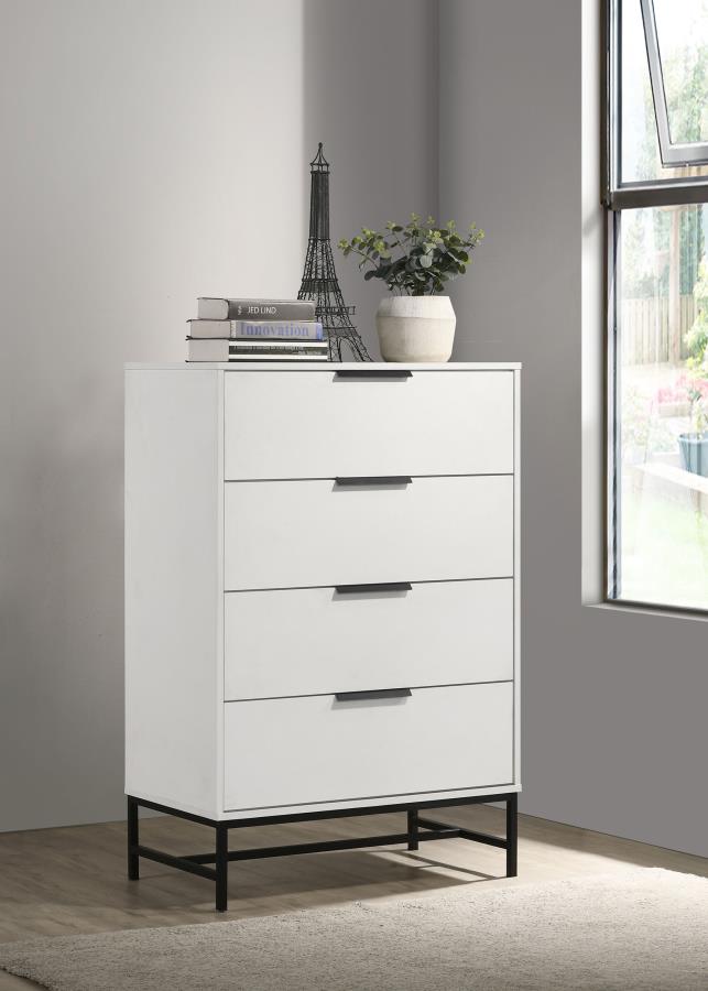 Sonora 4-drawer Bedroom Chest White Default Title