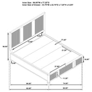 Terrace 2-drawer Storage Bed Ash Brown