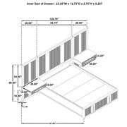 Terrace Wall Panel Storage Bed Ash Brown