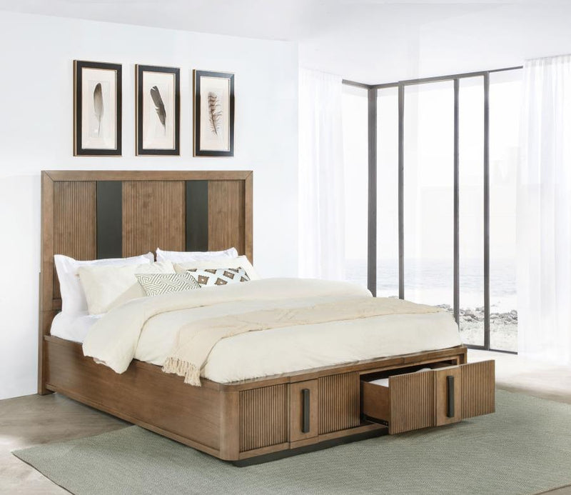 Terrace 2-drawer Storage Bed Ash Brown Queen