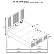 Terrace 2-drawer Storage Bed Ash Brown