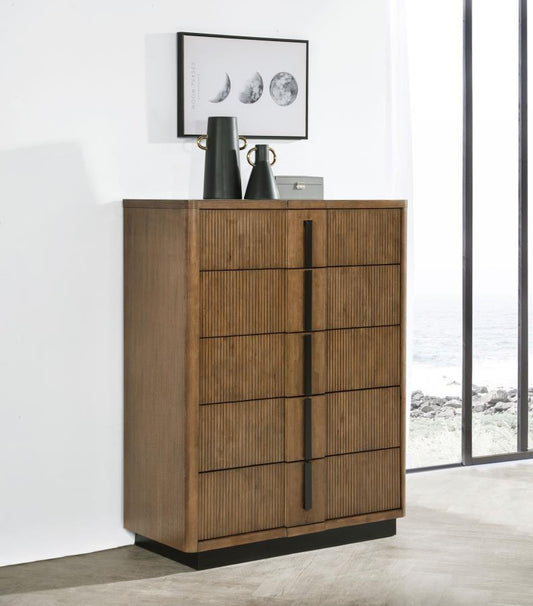 Terrace 5-drawer Chest of Drawers Ash Brown Default Title